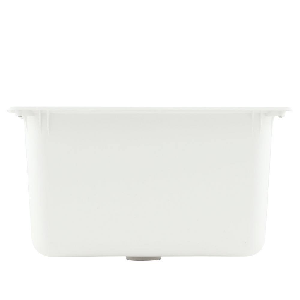 Swan Solid Surface Undermount Utility Sink, 25x22 Inch, White