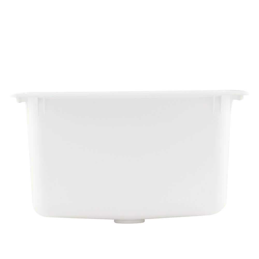 Swan Solid Surface Undermount Utility Sink, 25x22 Inch, White