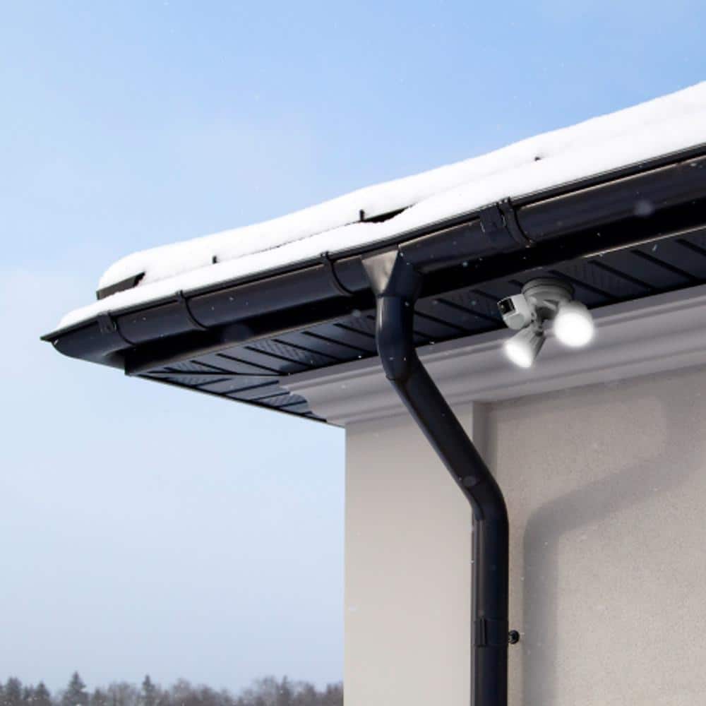 Swann Outdoor Floodlight 4K Wired Security Surveillance Camera with FREE Local Storage