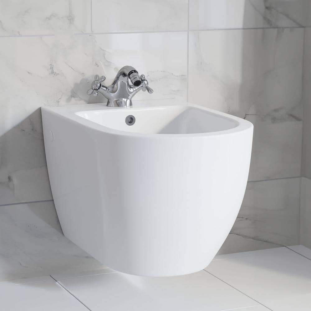 Swiss Madison St. Tropez Wall Hung Elongated Bidet in Glossy White