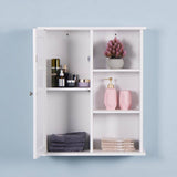 Tatayosi 7.10 in. W x 23.62 in. L x 28 in. H in White MDF Surface Mount Medicine Cabinet without Mirror, with a Door