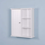 Tatayosi 7.10 in. W x 23.62 in. L x 28 in. H in White MDF Surface Mount Medicine Cabinet without Mirror, with a Door