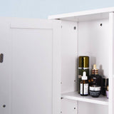 Tatayosi 7.10 in. W x 23.62 in. L x 28 in. H in White MDF Surface Mount Medicine Cabinet without Mirror, with a Door