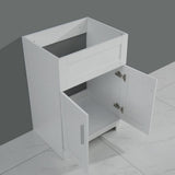Tatayosi White Laundry Tub Cabinet with Stainless Steel Sink and Faucet