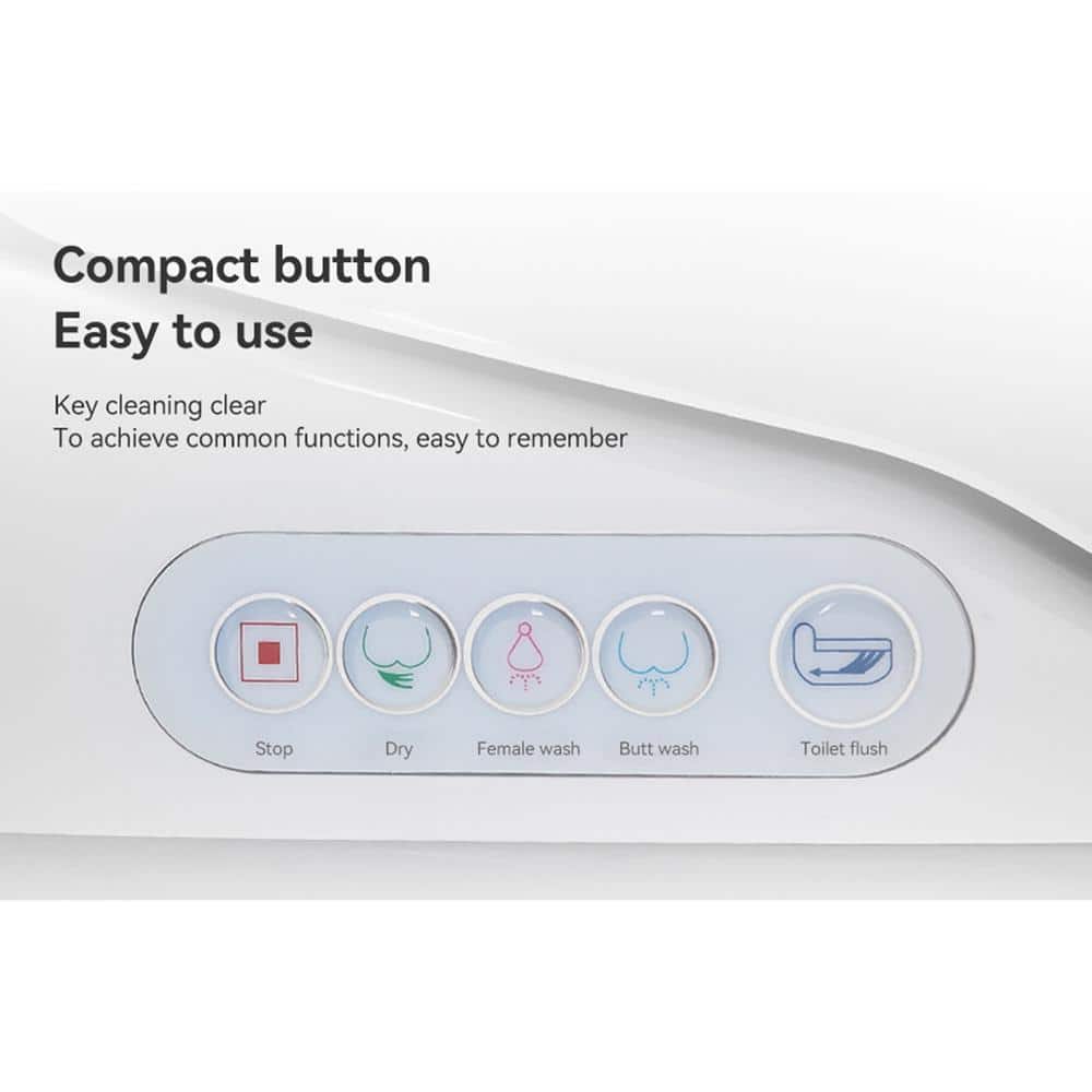 Tenleaf Elongated Smart Bidet Toilet with Heated Seat and Auto Open/Close | 1.32 GPF