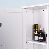 Tileon 23.62 in. W x 7.1 in. H D x 28 in. H Rectangular White Wooden Surface Mount Medicine Cabinet without Mirror