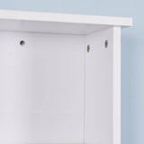 Tileon 23.62 in. W x 7.1 in. H D x 28 in. H Rectangular White Wooden Surface Mount Medicine Cabinet without Mirror