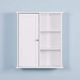 Tileon 23.62 in. W x 7.1 in. H D x 28 in. H Rectangular White Wooden Surface Mount Medicine Cabinet without Mirror