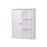 Tileon 23.62 in. W x 7.1 in. H D x 28 in. H Rectangular White Wooden Surface Mount Medicine Cabinet without Mirror