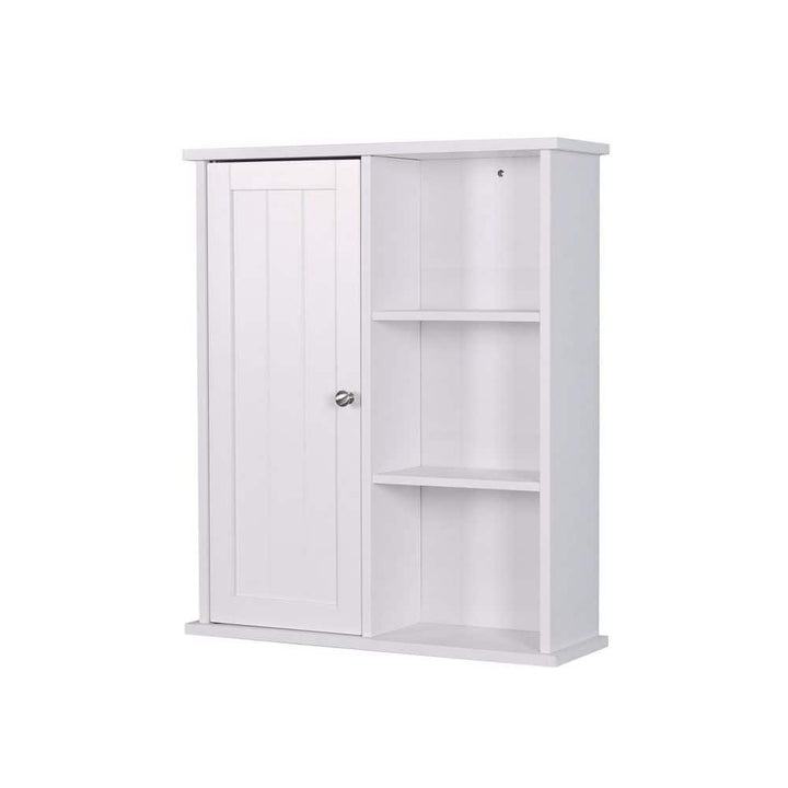 Tileon 23.62 in. W x 7.1 in. H D x 28 in. H Rectangular White Wooden Surface Mount Medicine Cabinet without Mirror