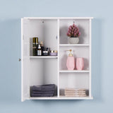 Tileon 23.62 in. W x 7.1 in. H D x 28 in. H Rectangular White Wooden Surface Mount Medicine Cabinet without Mirror
