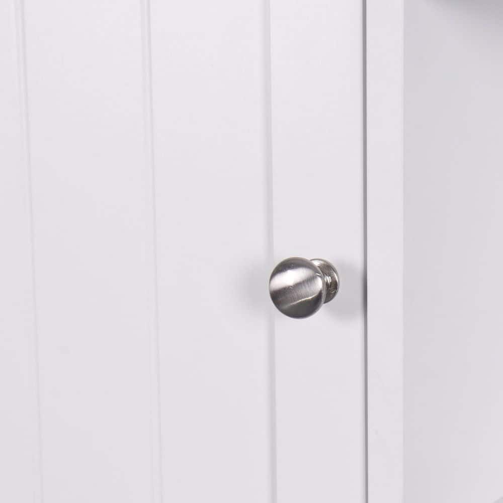 Tileon 23.62 in. W x 7.1 in. H D x 28 in. H Rectangular White Wooden Surface Mount Medicine Cabinet without Mirror