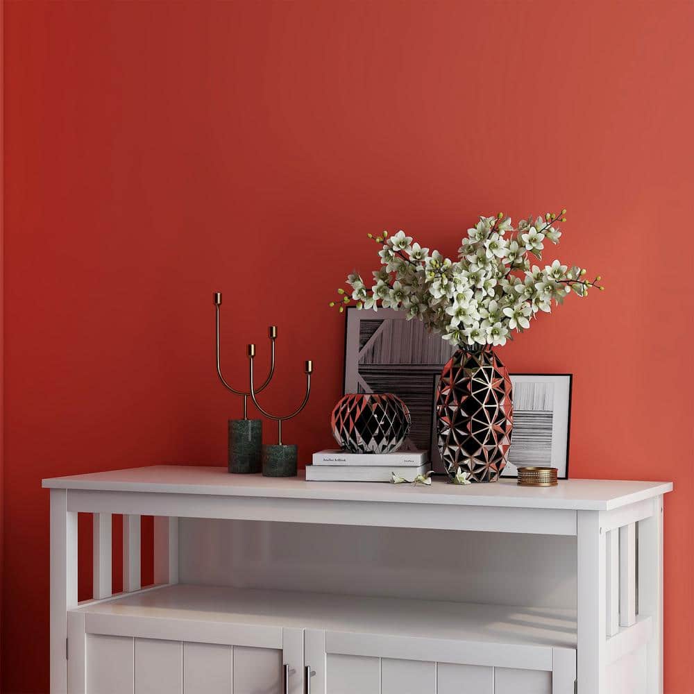 Tileon 39.96 in. W x 15.75 in. D x 34.25 in. H in White MDF Ready to Assenmble Floor Kitchen Cabinet storage sideboard