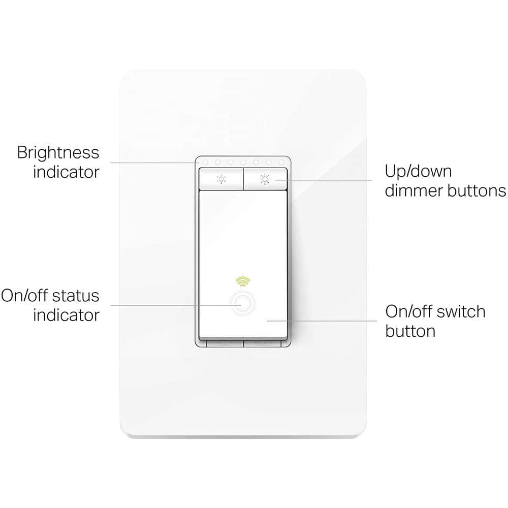 TP-LINK Kasa Smart Wi-Fi Light Dimmer Switch, White