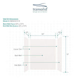 Transolid Expressions 32 in. x 60 in. x 72 in. 3-Piece Easy Up Adhesive Alcove Shower Wall Surround in White