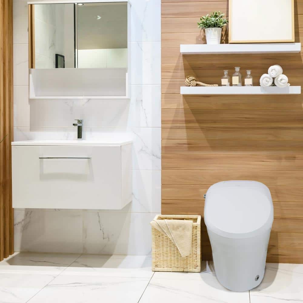 Transolid Rosemary 1-Piece Dual Flush Elongated Smart Toilet Bidet