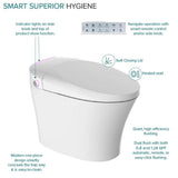 Transolid Rosemary 1-Piece Dual Flush Elongated Smart Toilet Bidet