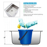 Transolid All-in-One 23.6 in. x 19.7 in. x 34.6 in. Stainless Steel Laundry/Utility Sink and Wood Cabinet with Flex+Freeze Faucet, White