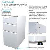 Transolid All-in-One 15.5 in. x 22.4 in. x 34.9 in. Metal Drop-In Laundry/Utility Sink and Cabinet in White