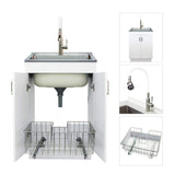 Transolid Stainless Steel Laundry Utility Sink & Cabinet Combo - TCB-2420-WC