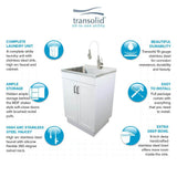 Transolid Stainless Steel Laundry Utility Sink & Cabinet Combo - TCB-2420-WC