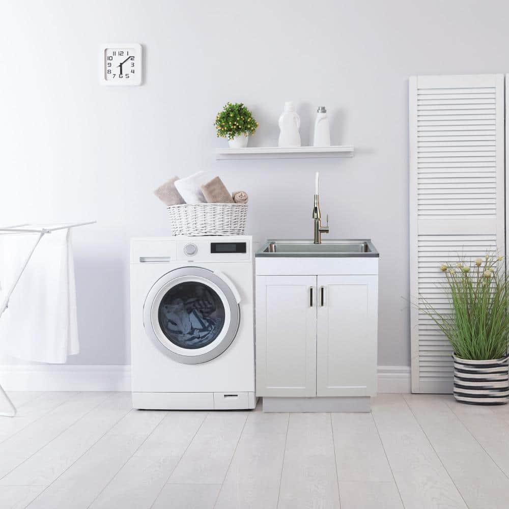 Transolid Stainless Steel Laundry Utility Sink & Cabinet Combo - TCB-2420-WC