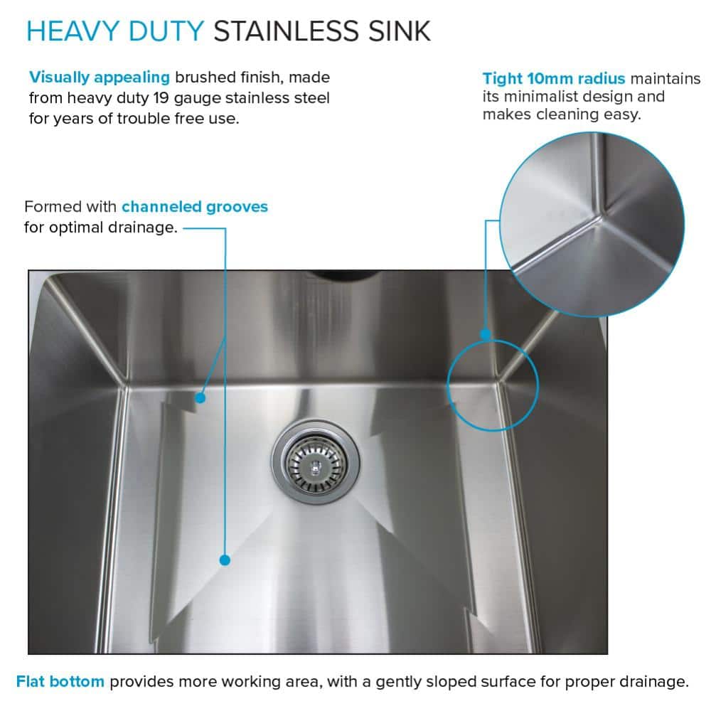 Transolid All-in-One 29 in. W x 25.5 in. D Stainless Steel Undermount Laundry/Utility Sink and White Cabinet with Quartz Top and Faucet