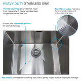 Transolid All-in-One 29 in. W x 25.5 in. D Stainless Steel Undermount Laundry/Utility Sink and White Cabinet with Quartz Top and Faucet