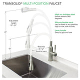 Transolid All-in-One 23.6 in. x 19.7 in. x 34.6 in. Particle Board Utility Sink and Cabinet with Faucet and Accessory Kit