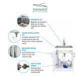 Transolid All-in-One 23.6 in. x 19.7 in. x 34.6 in. Particle Board Utility Sink and Cabinet with Faucet and Accessory Kit