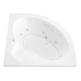 Universal Tubs Jaspers 5 ft. Acrylic Corner Drop-in Air Bathtub in White