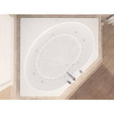 Universal Tubs Carnelian 5 ft. Center Drain Whirlpool and Air Bath Tub in White