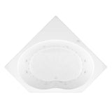 Universal Tubs Carnelian 5 ft. Center Drain Whirlpool and Air Bath Tub in White