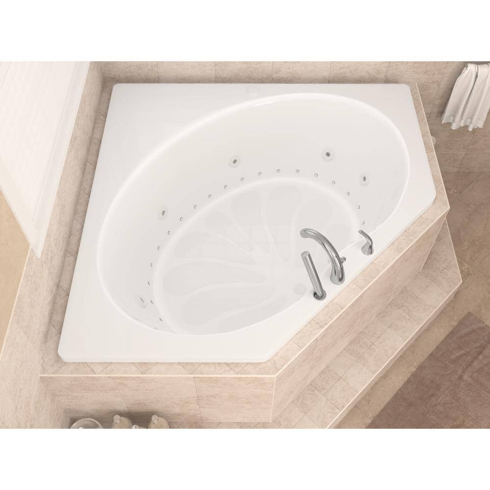 Universal Tubs Carnelian 5 ft. Center Drain Air Bath Tub in White