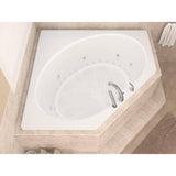 Universal Tubs Carnelian 5 ft. Center Drain Air Bath Tub in White