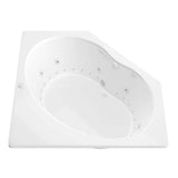 Universal Tubs Carnelian 5 ft. Center Drain Air Bath Tub in White