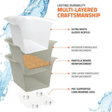 Universal Tubs Carnelian 5 ft. Center Drain Whirlpool and Air Bath Tub in White