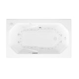 Universal Tubs Onyx Diamond Series 5 ft. Right-Drain Rectangular Drop-in Whirlpool and Air Bath Tub in White (59.625 in. x 35.875 in.)
