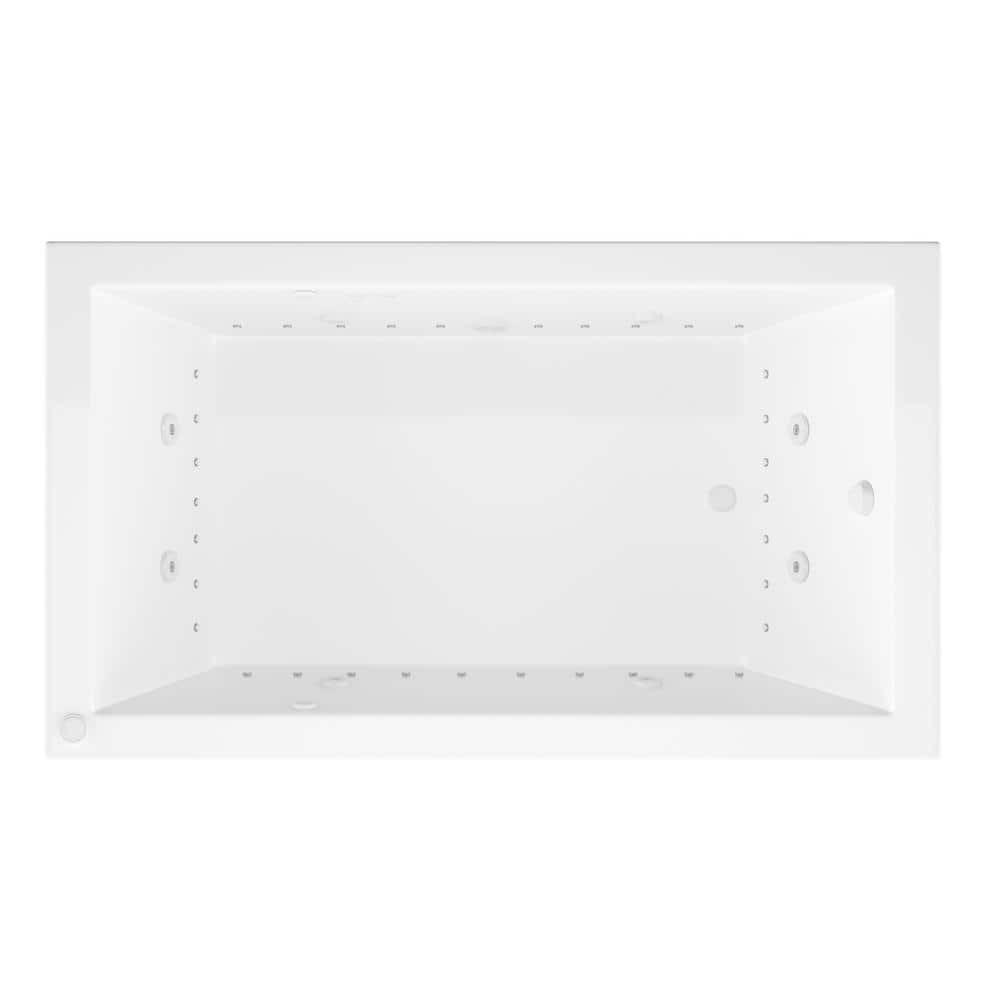 Universal Tubs Sapphire 5.5 ft. Rectangular Drop-in Whirlpool and Air Bath Tub in White (66 x 35.625 x 23 in)