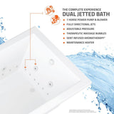 Universal Tubs Star 6 ft. Rectangular Drop-in Whirlpool and Air Bath Tub in White, 72 x 35.625 x 23 in