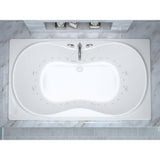 Universal Tubs Star 6 ft. Rectangular Drop-in Whirlpool and Air Bath Tub in White, 72 x 35.625 x 23 in
