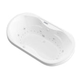 Universal Tubs Ruby Diamond Series 5.9 ft. Center Drain Rectangular Drop-in Whirlpool and Air Bath Tub in White