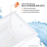 Universal Tubs Rhode 5 ft. Rectangular Drop-in Air Bath Tub in White (60 in. x 47 in.)