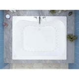 Universal Tubs Rhode 5 ft. Rectangular Drop-in Air Bath Tub in White (60 in. x 47 in.)