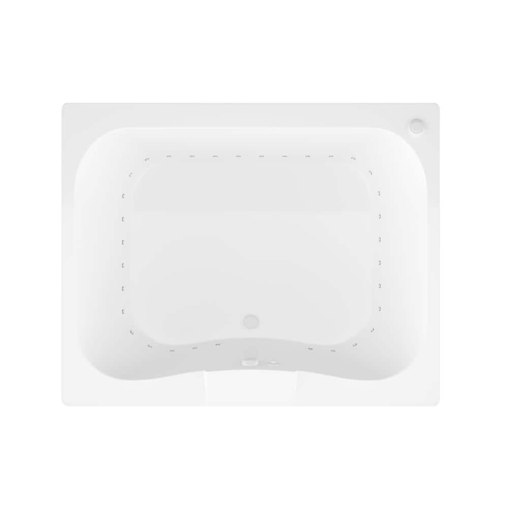 Universal Tubs Rhode 5 ft. Rectangular Drop-in Air Bath Tub in White (60 in. x 47 in.)