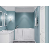 Builder's Choice 60 in. Left Drain Quick Fill Walk-In Soaking Bath Tub in White