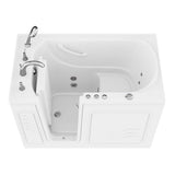 Universal Tubs HD Series 52.8 in. x 30 in. Left-Drain Walk-In Whirlpool Bathtub in White with 1.28 GPF Soft-Close Toilet