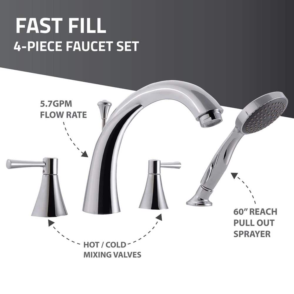 Universal Tubs 52.8 in. Walk-In Whirlpool Bathtub in White with 1.6 GPF Smart Toilet Combo, Left Drain