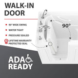 Universal Tubs HD Series 30 in. x 54 in. Right Drain Quick Fill Walk-In Soaking Bathtub in White