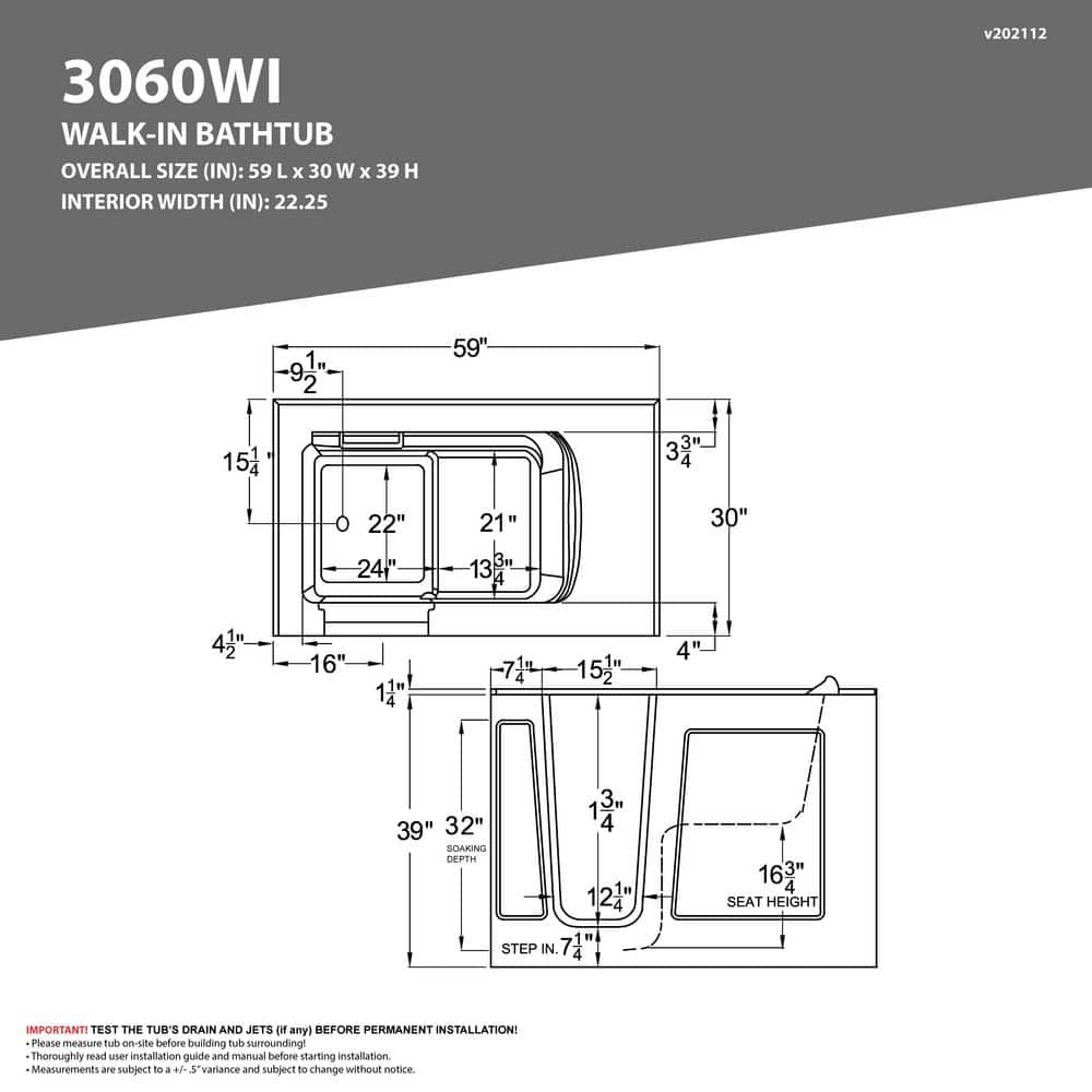 Universal Tubs Step-In 59.6 in. Walk-In Whirlpool Bathtub in White with 1.6 GPF Single Flush Toilet